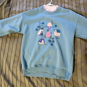 Vintage Birdhouse Sweater with Collar S